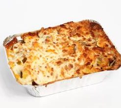 سیب تنوری با فیله مرغ و قارچ و پنیر